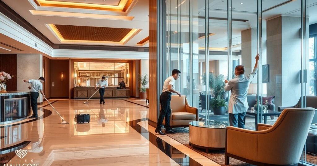 Laufende Reinigungsarbeiten im Hotel