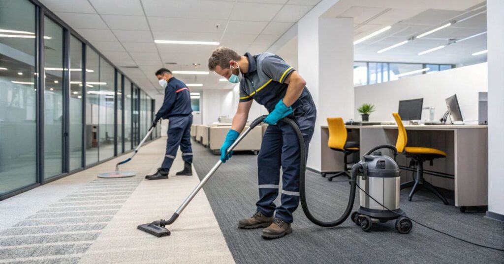 Teppichreinigung in einem Büro in Gießen