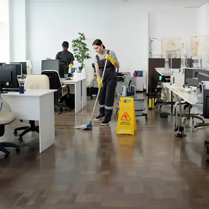 Wischen eines Bürobodens in Reutlingen